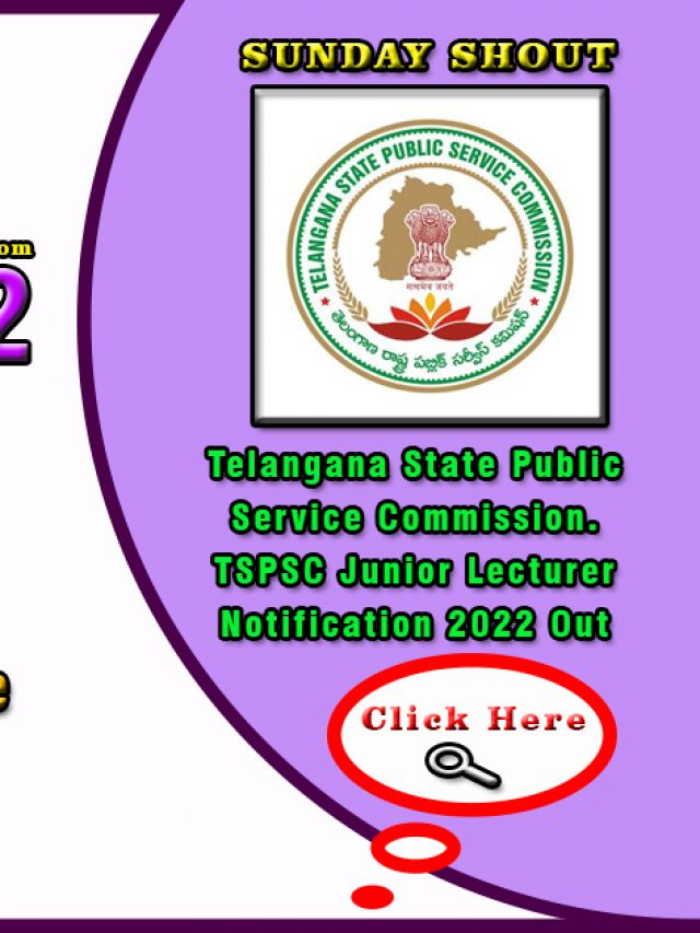 TSPSC Junior Lecturer Recruitment Notification