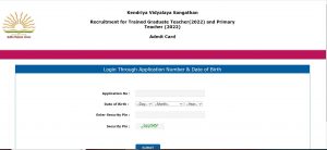 KVS TGT Admit Card 2023