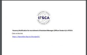 IFSCA Recruitment 2023