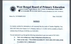 WB TET Result 2023