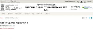 NEET Application Form 2023 Out