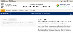 CSIR UGC NET Application Form 2023 Out