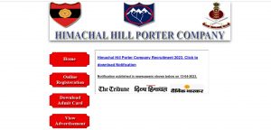 Himachal Hill Porter Company Recruitment 2023 Notification