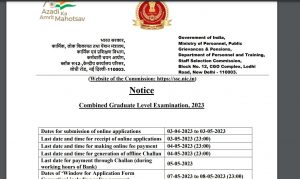 SSC CGL Vacancy 2023 Notification