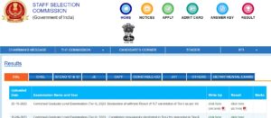 SSC CPO Result 2023 Out