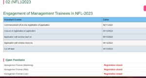 NFL Admit Card 2023 Notification