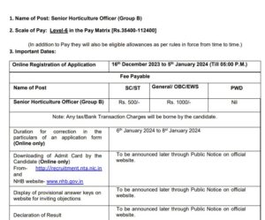 National Horticulture Board Recruitment 2024 Out