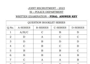 TNUSRB PC Answer Key 2023 Out