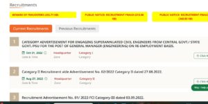 FCI Recruitment 2024 Notification